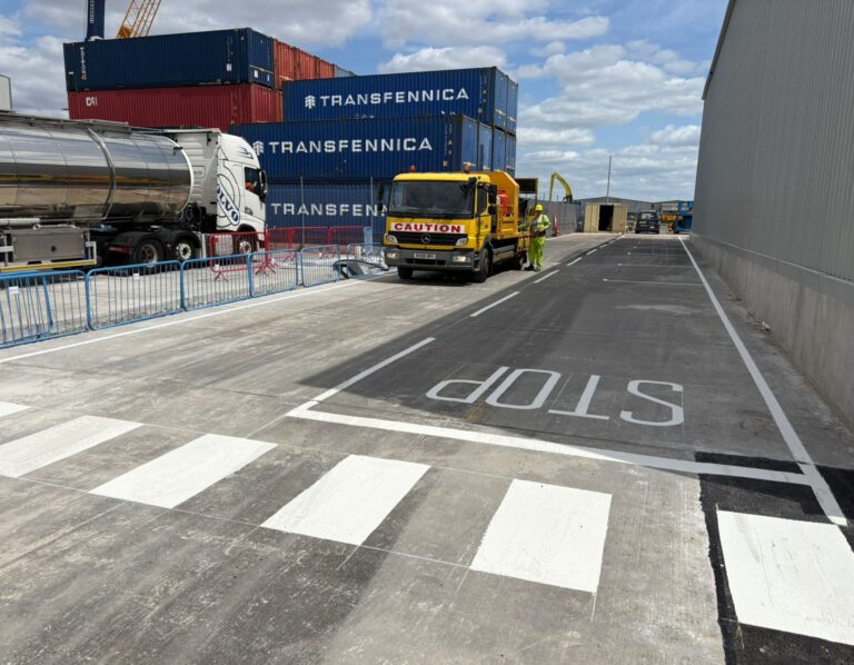 Road Markings Tilsbury Docks