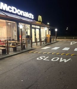 Thermoplastic Line Marking for McDonald’s, KFC and Marston’s – Chestfield